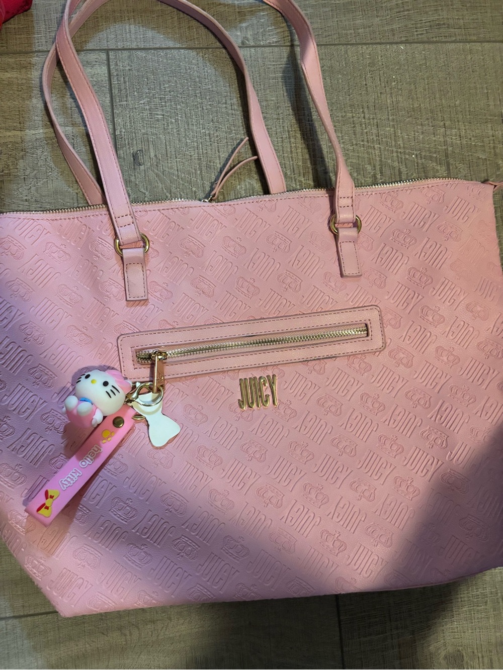 Juicy Couture Light Pink Tote with Gold Hardware